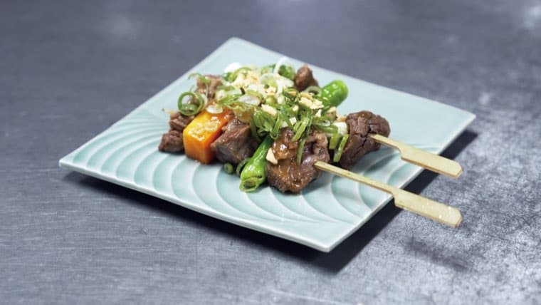 三田屋本店 やすらぎの郷 和牛蒸し焼き串